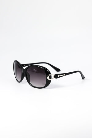 Round Lens Sunglasses with Arm Detail