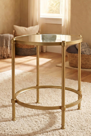 Carraig Donn Round Mirrored Side Table