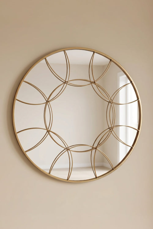 Round Gold Wall Mirror