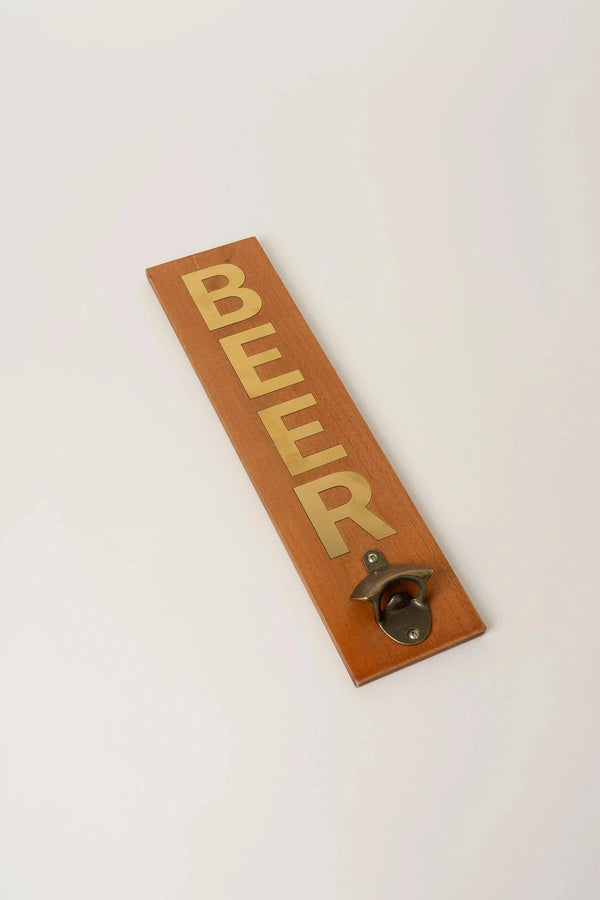 Carraig Donn Rustic Bottle Opener with Gold "Beer" Inscription