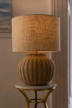 Carraig Donn Rustic Rattan Lamp