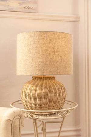 Carraig Donn Rustic Rattan Lamp