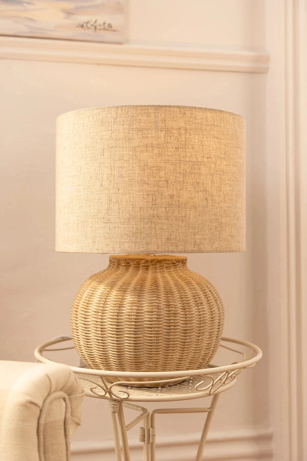 Carraig Donn Rustic Rattan Lamp