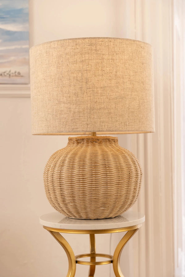 Carraig Donn Rustic Rattan Lamp