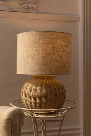 Carraig Donn Rustic Rattan Lamp
