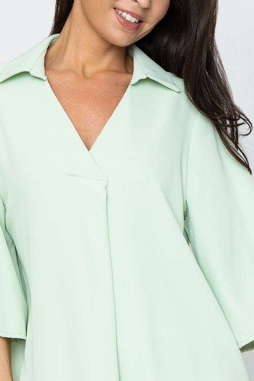 Carraig Donn Sage Collared Top