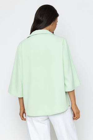 Carraig Donn Sage Collared Top