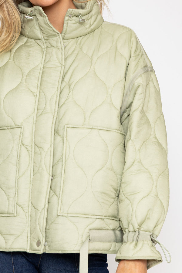 Carraig Donn Sage Quilted Jacket