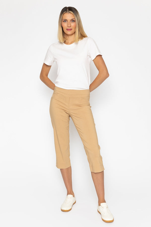 Carraig Donn Sand Bengaline Crop Trousers