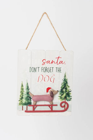 Carraig Donn "Santa, Don't Forget the Dog" Christmas Plaque