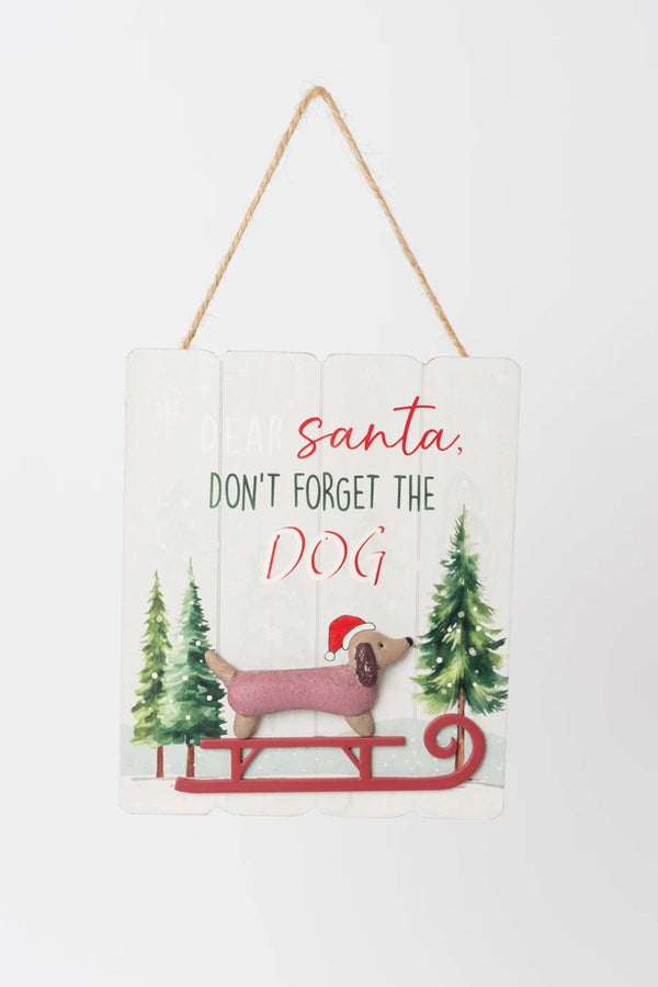 Carraig Donn "Santa, Don't Forget the Dog" Christmas Plaque