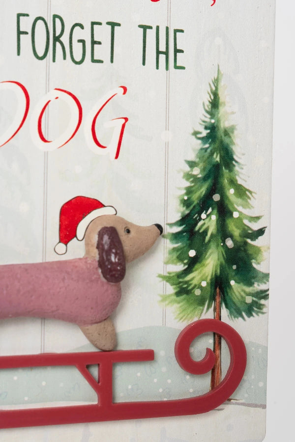 Carraig Donn "Santa, Don't Forget the Dog" Christmas Plaque