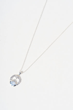Carraig Donn Sapphire Stone Claddagh Pendant Necklace