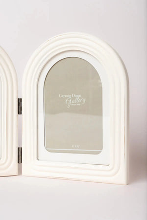Carraig Donn Sarah Beaded White Double Photo Frame 4x6