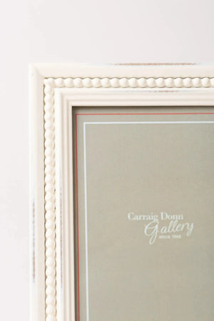 Carraig Donn Sarah Beaded White Photo Frame 5x7