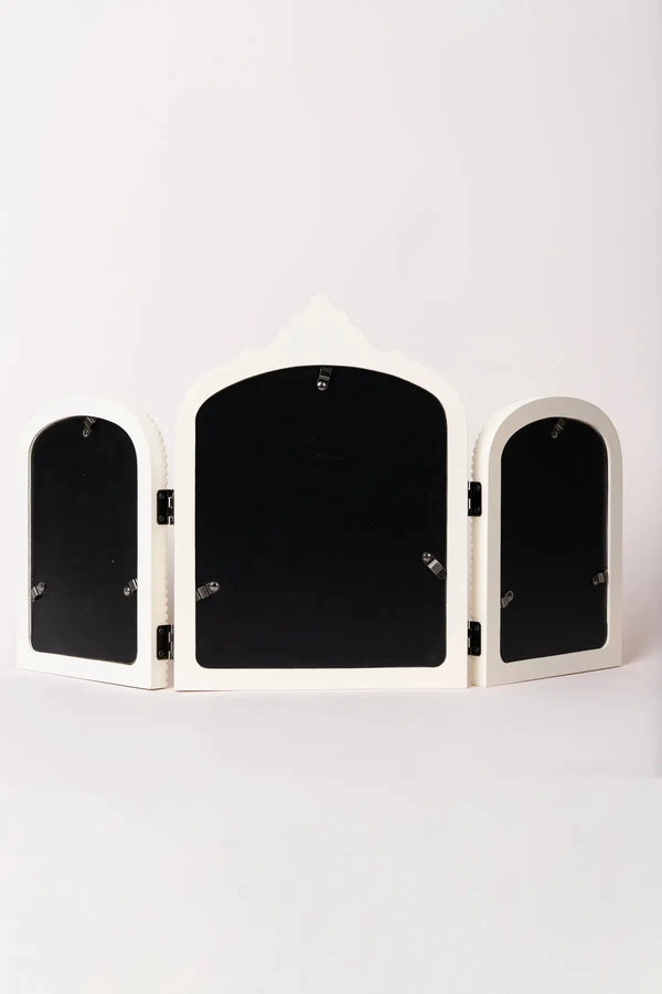 Carraig Donn Sarah Beaded White Triple Photo Frame