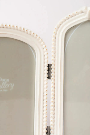 Carraig Donn Sarah Beaded White Triple Photo Frame