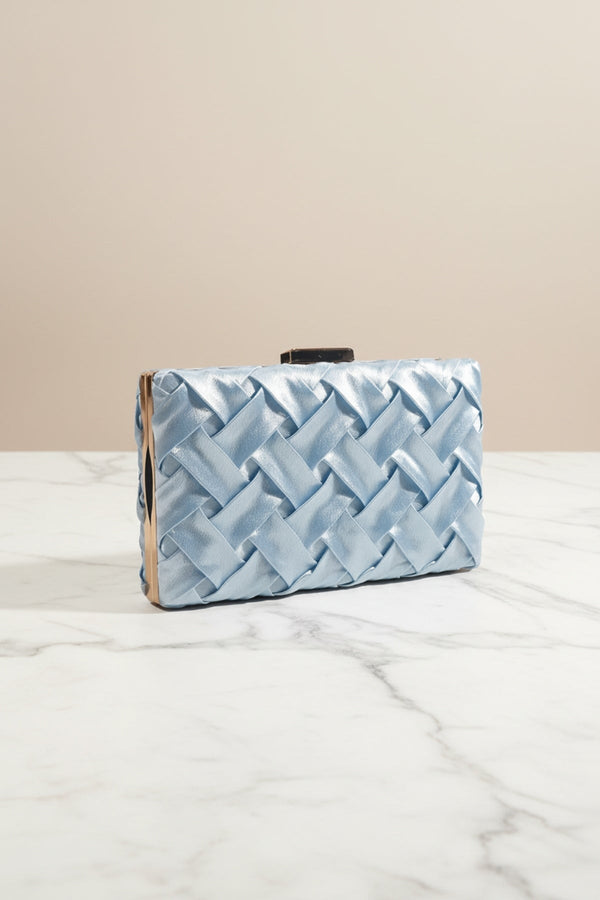 Carraig Donn Satin Weave Clutch in Blue