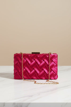 Carraig Donn Satin Weave Clutch in Champagne Pink