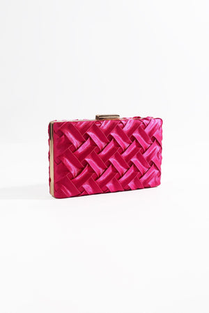 Carraig Donn Satin Weave Clutch in Champagne Pink