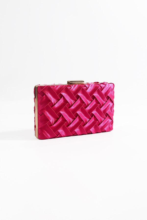 Carraig Donn Satin Weave Clutch in Champagne Pink
