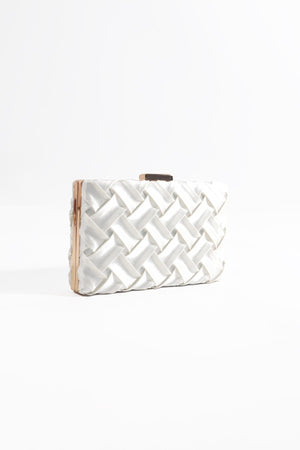 Carraig Donn Satin Weave Clutch in Cream