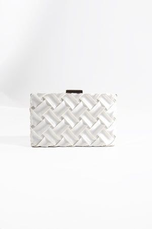 Carraig Donn Satin Weave Clutch in Cream