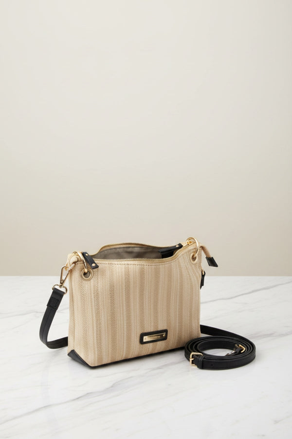 Carraig Donn Saturn Black Trim Crossbody Bag