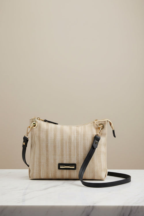 Saturn Black Trim Crossbody Bag