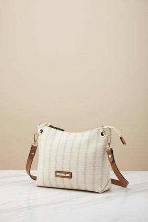 Carraig Donn Saturn Brown Trim Crossbody Bag