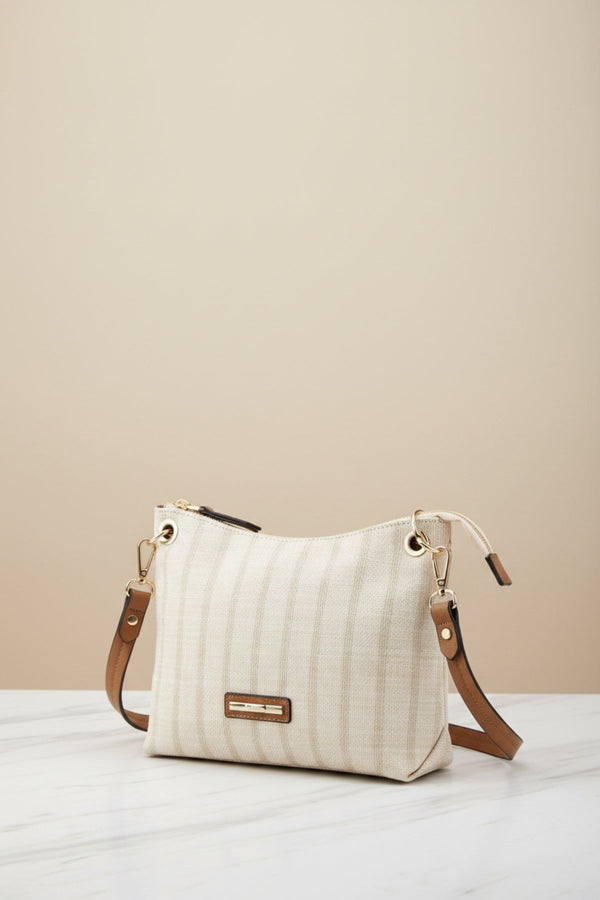 Carraig Donn Saturn Brown Trim Crossbody Bag