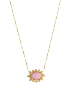Carraig Donn Semi Precious Pink Jade Stone Necklace