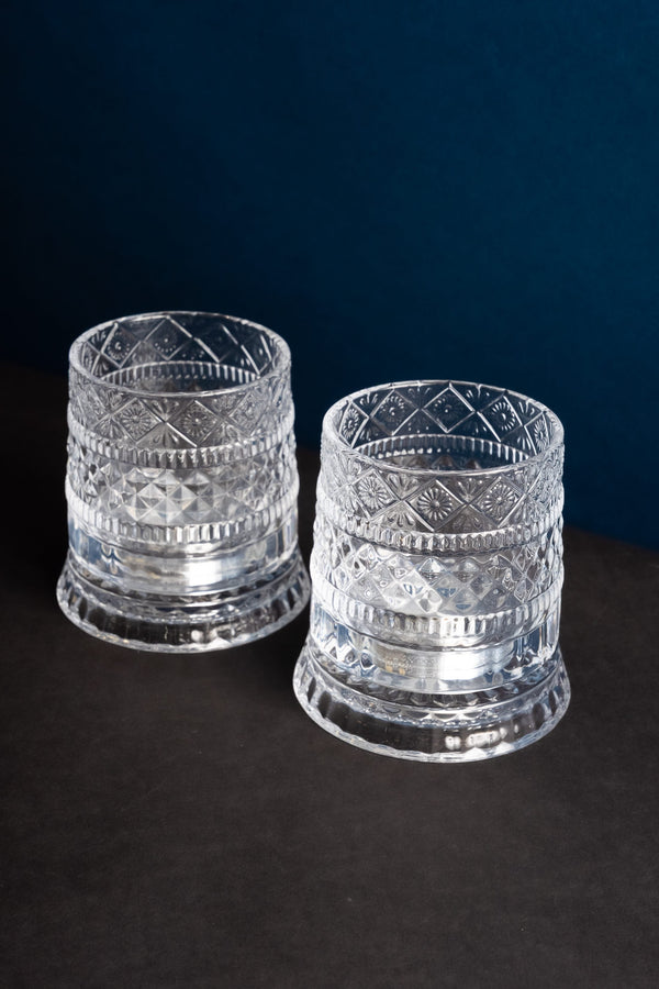 Carraig Donn Set Of 2 Crystal Whiskey Glasses with Glass Coaster