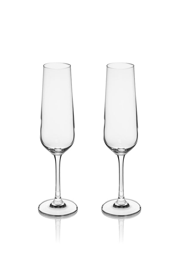 Carraig Donn Set of 2 Eternity Crystal Champagne Glasses