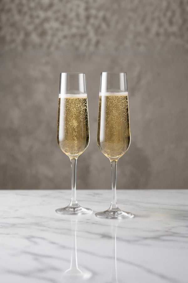 Carraig Donn Set of 2 Eternity Crystal Champagne Glasses