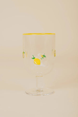 Carraig Donn Set of 2 Lemon Goblet Glasses