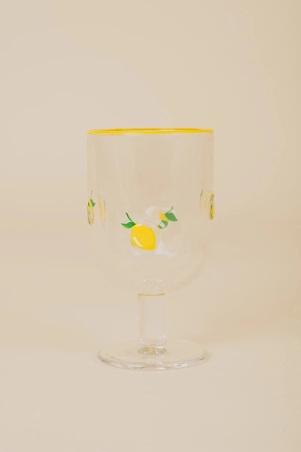 Carraig Donn Set of 2 Lemon Goblet Glasses