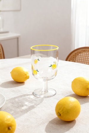 Carraig Donn Set of 2 Lemon Goblet Glasses