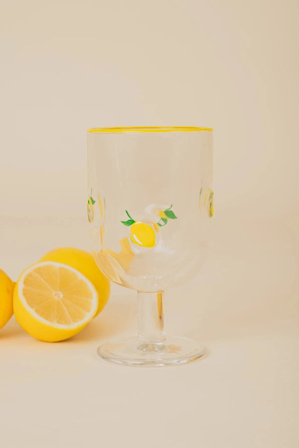 Carraig Donn Set of 2 Lemon Goblet Glasses