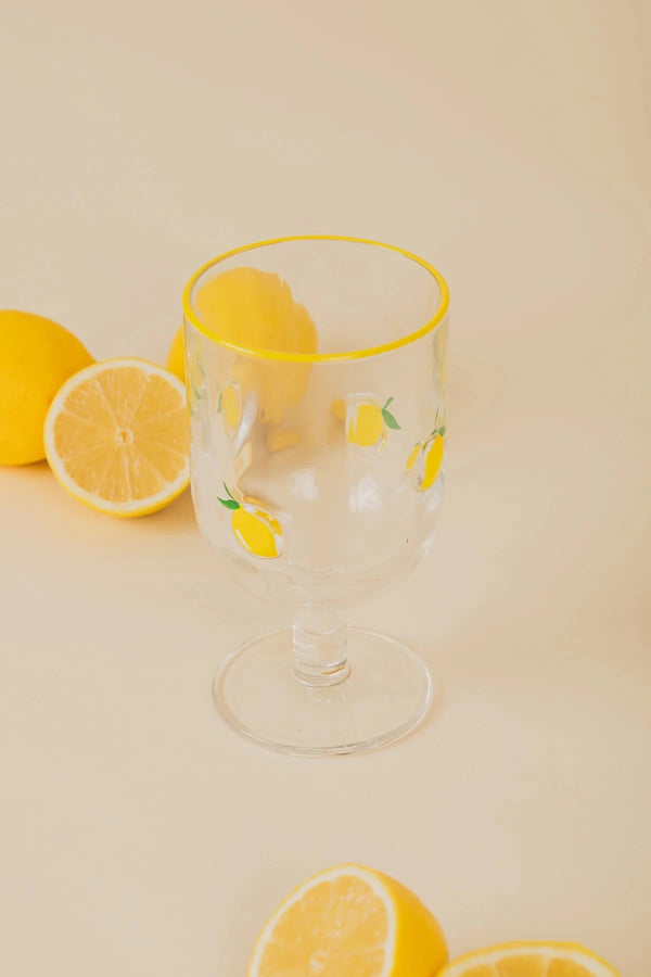 Carraig Donn Set of 2 Lemon Goblet Glasses