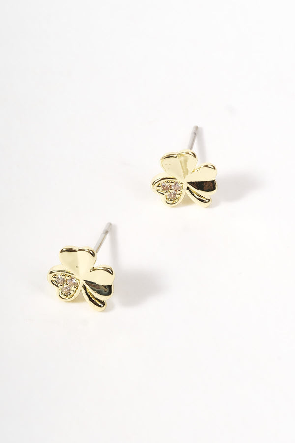 Carraig Donn Set of 2 Shamrock & Stone Stud Earrings