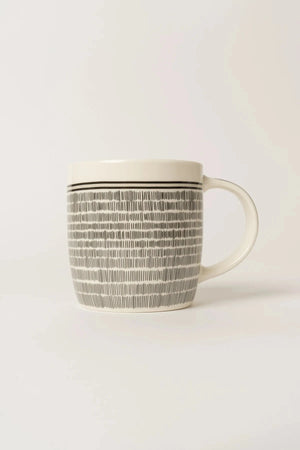 Carraig Donn Set Of 4 Black & White Doodle Mugs