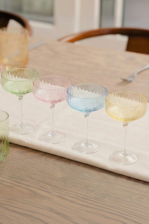 Set of 4 Bloom Champagne Saucers