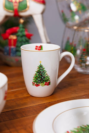 Carraig Donn Set Of 4 Christmas Tree Mug