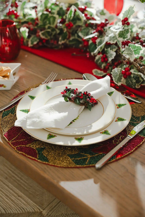 Carraig Donn Set Of 4 Christmas Tree Salad Plate