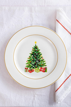 Carraig Donn Set Of 4 Christmas Tree Salad Plate