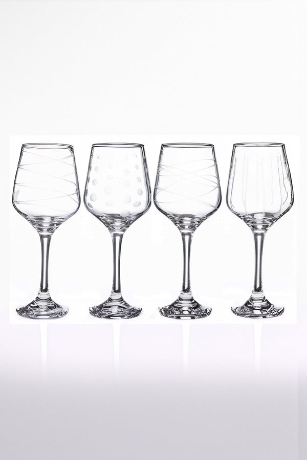 Carraig Donn Set of 4 Clear Cut Party Wine