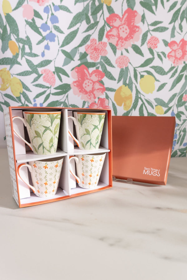 Carraig Donn Set Of 4 Country Chic Mugs