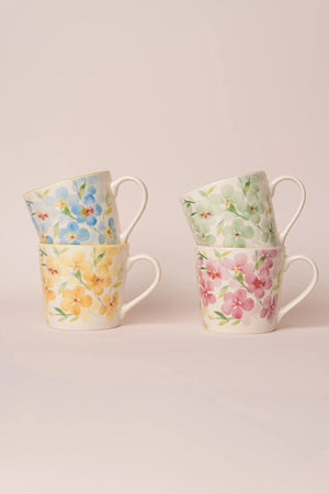 Carraig Donn Set Of 4 Floral Mugs