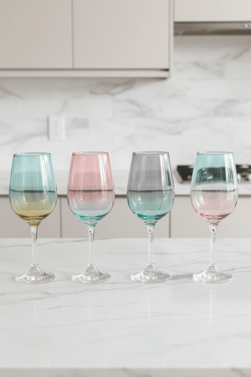 Set of 4 Lustre Wine Glasses